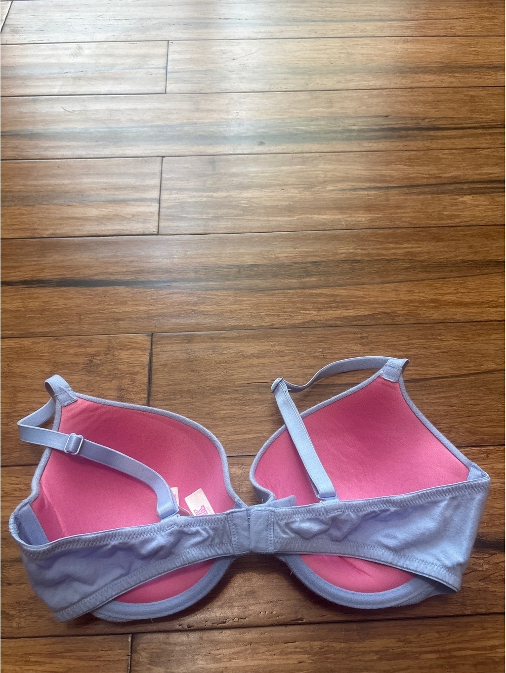 Victoria's Secret PINK Light Blue Underwire Bra Size 36C Wear Everywhere Push Up - Picture 3 of 7